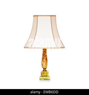 Vintage table lamp isolated on white background. Object with clipping path Stock Photo
