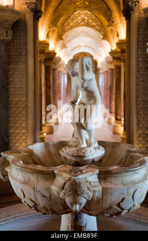 Monserrate Palace Villa Vestibule and Corridor - Sintra Portugal Stock Photo