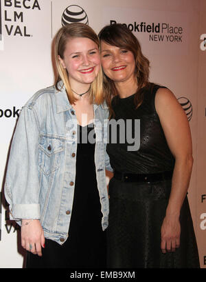 New York, New York, USA. 18th Apr, 2015. Actress ( R ) KATHRYN ERBE and her daughter MAEVE ELSBETH ERBE KINNEY attend the premiere of 'Tumbledown' held during the 2015 TriBeCa Film Festival at TPAC. © Nancy Kaszerman/ZUMAPRESS.com/Alamy Live News Stock Photo