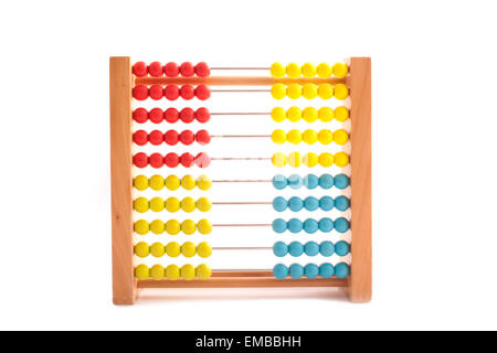 Abacus school tool isolated on a white background Stock Photo