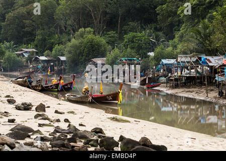 Sea Gypsy village,  Patong, Phuket, Thailand Stock Photo