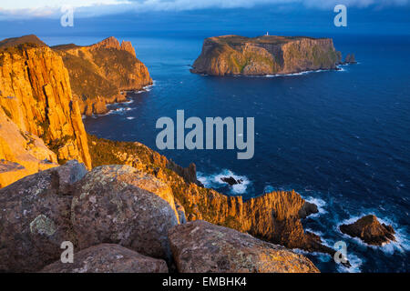 Cape Pillar and Tasman Island - Tasman National Park - Tasmania - Australia Stock Photo