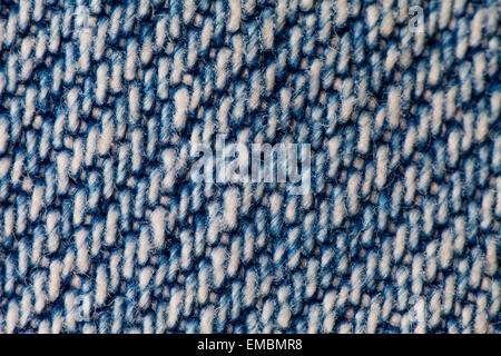 Blue jean denim fabric Stock Photo