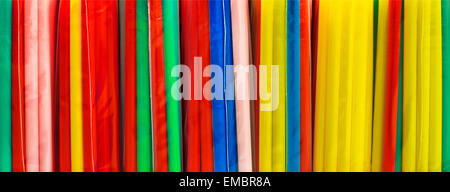 packed colorful plastic straws Stock Photo