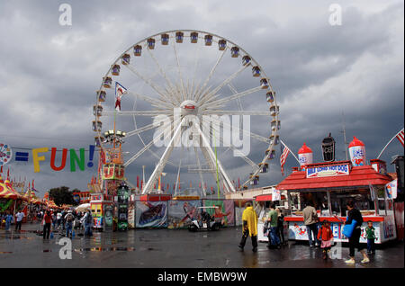 Ferris Wheel at  the Los Angeles County Fair in Pomona, California. Stock Photo