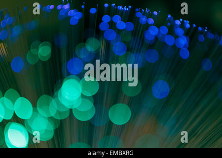 Illuminated background, blue and green abstract lights Stock Photo