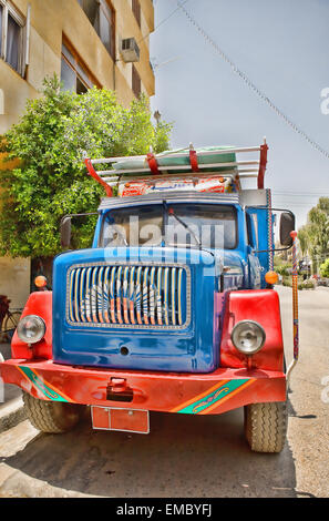 Big and colored truck on the streets of Cairo, Egypt Stock Photo