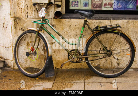 Old rusty vintage bicycle near Grand Bazaar of Istanbul, Turkey