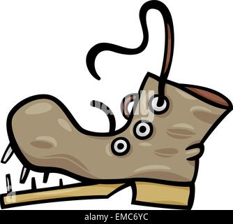 old shoe or boot cartoon clip art Stock Vector