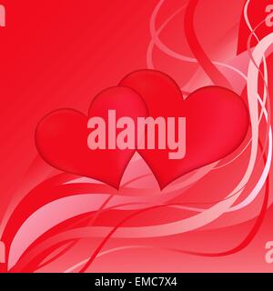 Abstract shape of two hearts. Vector illustration. Two gray hearts in flat  style on light background. The heart as a symbol of love Stock Vector Image  & Art - Alamy