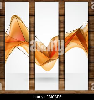 Abstract Orange Smooth Waves. Stock Vector