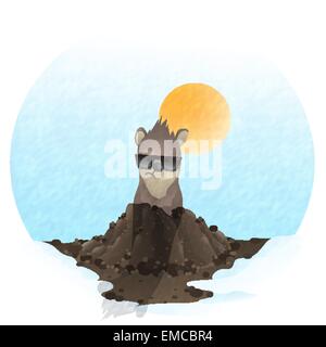 Happy Groundhog Day. Stock Vector