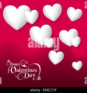 Valentines day hearts love greeting card Stock Vector