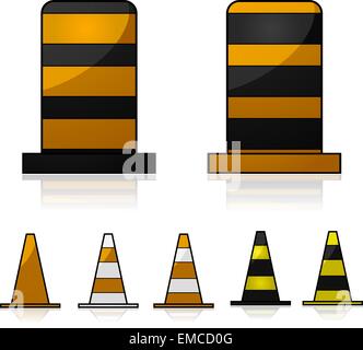 Traffic cones Stock Vector