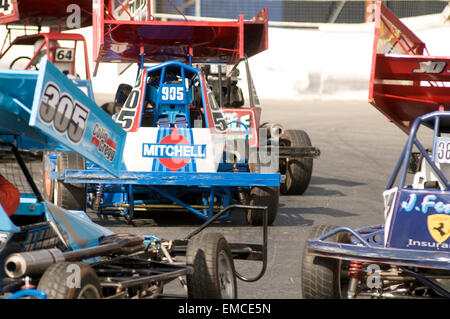 f2 formula two 2 stock car cars race races racing oval track wing wings downforce open wheeled tarmac short motor sport sports u Stock Photo