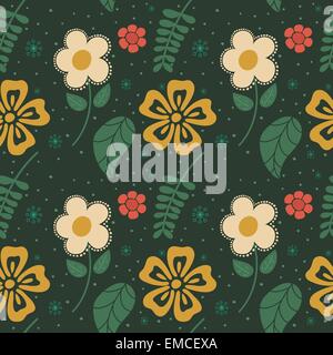 Flowers seamless pattern Stock Vector