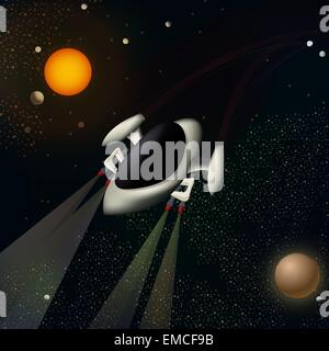 Illustration of a spacecraft Stock Vector
