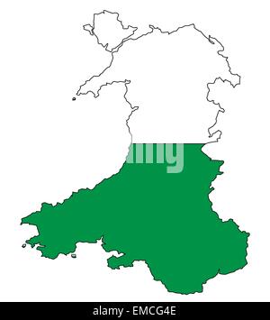Wales Outline Stock Vector