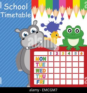 School timetable Stock Vector