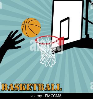 Shot of basketball ball Stock Vector