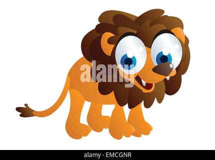 cute lion cartoon Stock Vector