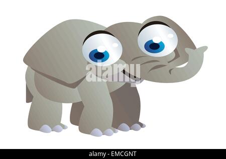 funny elephant cartoon Stock Vector