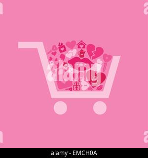 Love a cart Stock Vector