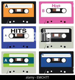 Cassette Collection Stock Vector