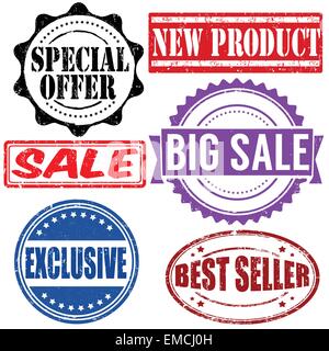 Set of sales stamps Stock Vector