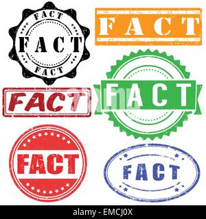 FACT stamps set Stock Vector