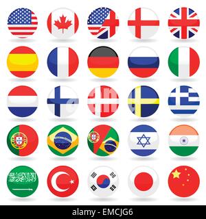 Web Language Icon Set Stock Vector