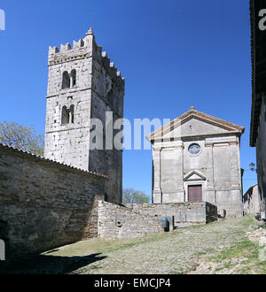 Hum in Istria, Croatia, the smallest town in the world Stock Photo