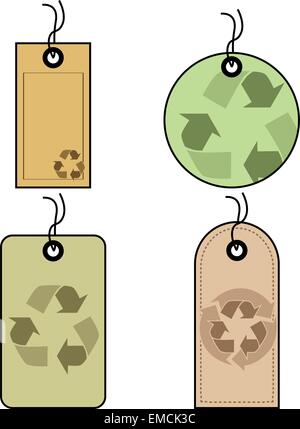 Recycled tags Stock Vector