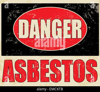 Danger Asbestos Stock Vector