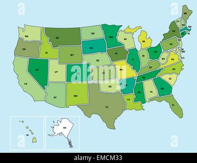 United States map vector illustration simple design Stock Vector Image ...