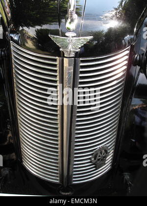 1945 Austin 10 black car parked in Chingford, London Stock Photo