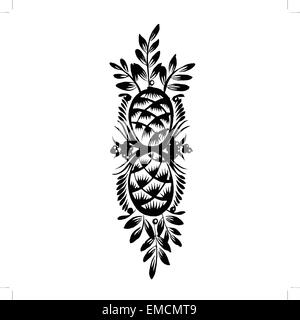 decorative silhouette of pine cone Stock Vector