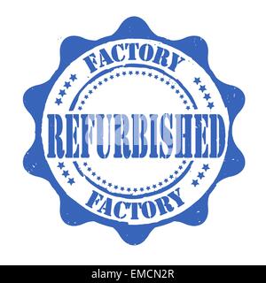 Factory refurbished stamp Stock Vector