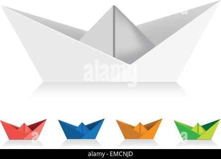 Paper Boats Stock Vector