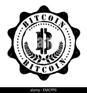 Bitcoin stamp Stock Vector