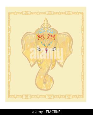 Creative illustration of Hindu Lord Ganesha Stock Vector