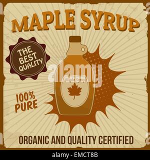 Maple syrup poster Stock Vector