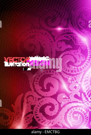 Neon Pattern Background. Stock Vector