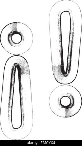 Grunge Font Symbol Stock Vector