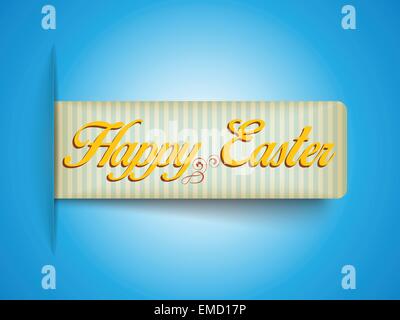 Happy Easter Banner Tag Sticker Stock Vector