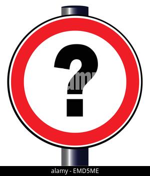 Question Mark Traffic Sign Stock Vector