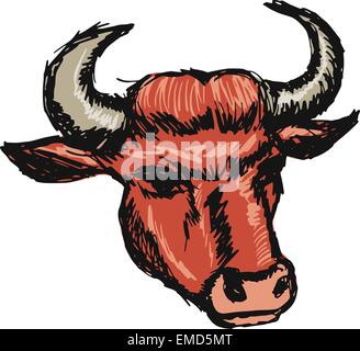 head of cow Stock Vector