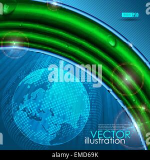 Abstract Background With Planet. Stock Vector