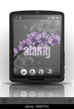 Tablet Computer & Mobile Phone. Stock Vector