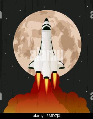Space shuttle launch Stock Vector